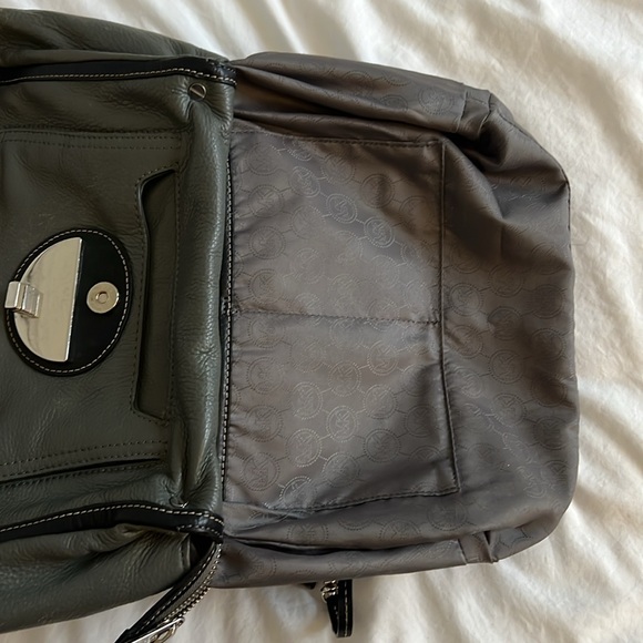 Michael Kors Grey and Black Leather Satchel - Picture 16 of 16